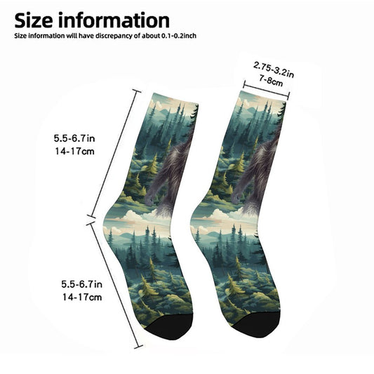 Bigfoot Sasquatch Blow Kiss, Children’s Polyester Socks