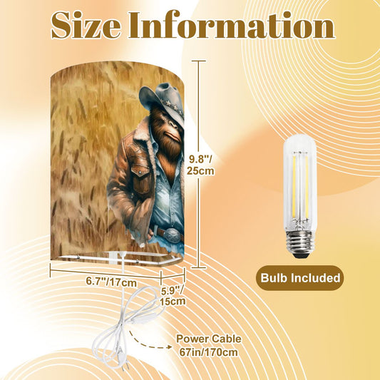 Cowboy Bigfoot / Sasquatch, Wall Sconces, Set of 2, Plug In