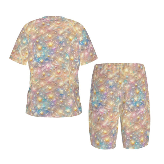 Children’s 2 Piece Short Pajama Set, Rainbow Fairy