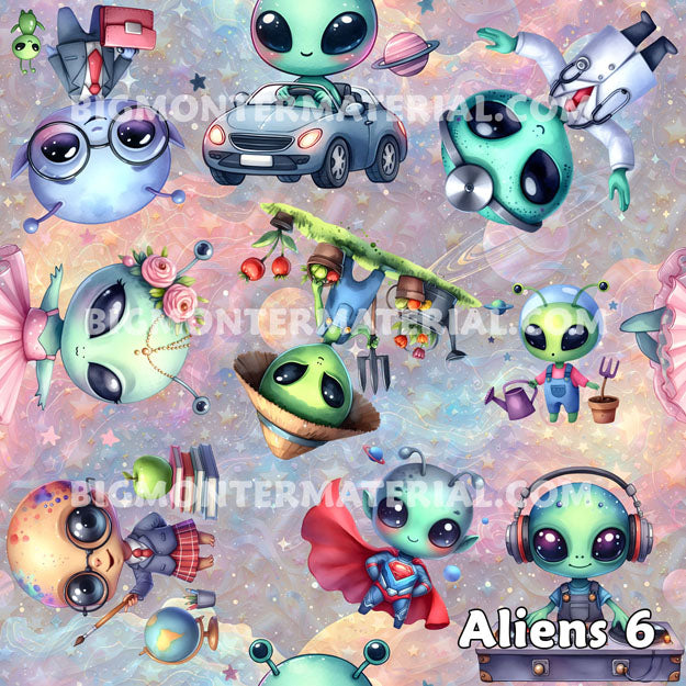 6 Alien Designs, Baby Bibs Customized Services