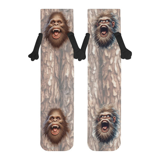 Bigfoot / Sasquatches, Magnetic Holding Hands Funny Socks