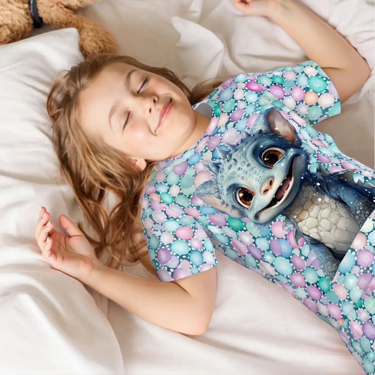 Pajama Sets for Kids Crew Neck Short Sleeve