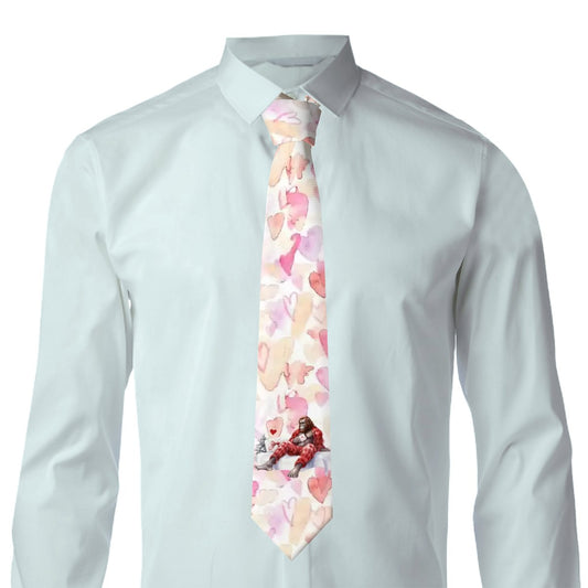 Valentine Bigfoot, Sasquatch, Silky Polyester Dapper Neck Tie