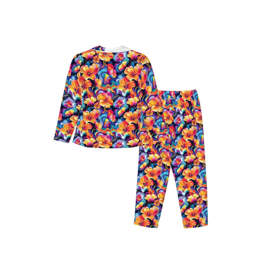 Hawaiian Bigfoot Sasquatch Dancing Women’s Long Sleeved Pajama Set