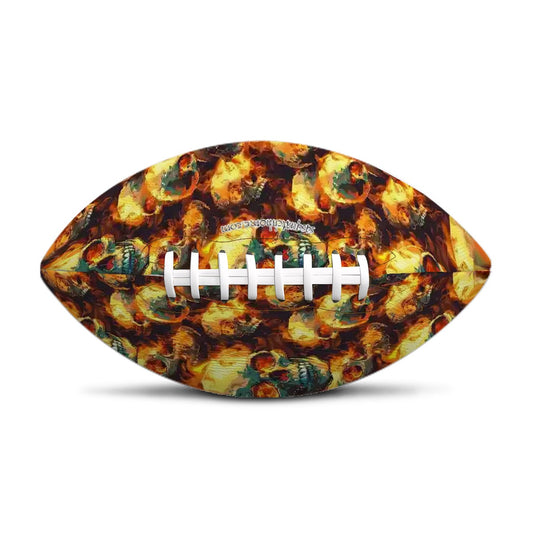 Flaming Skulls, Leather Rugby / Football