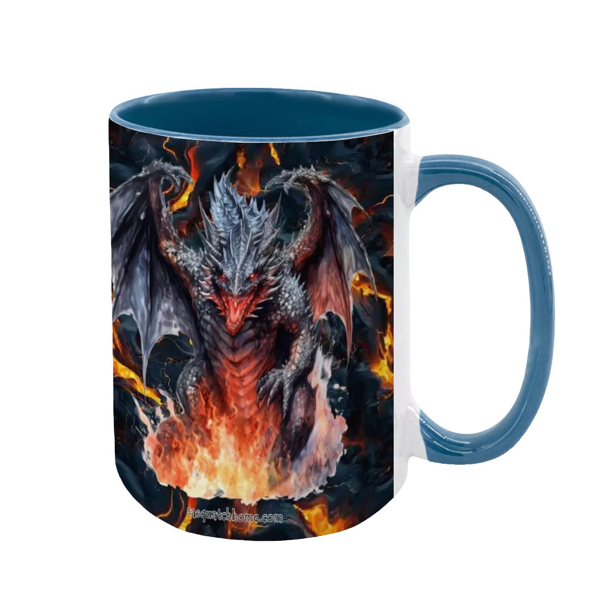 Fire Dragon, Large 15 Ounce Colorful Mugs – Made In USA