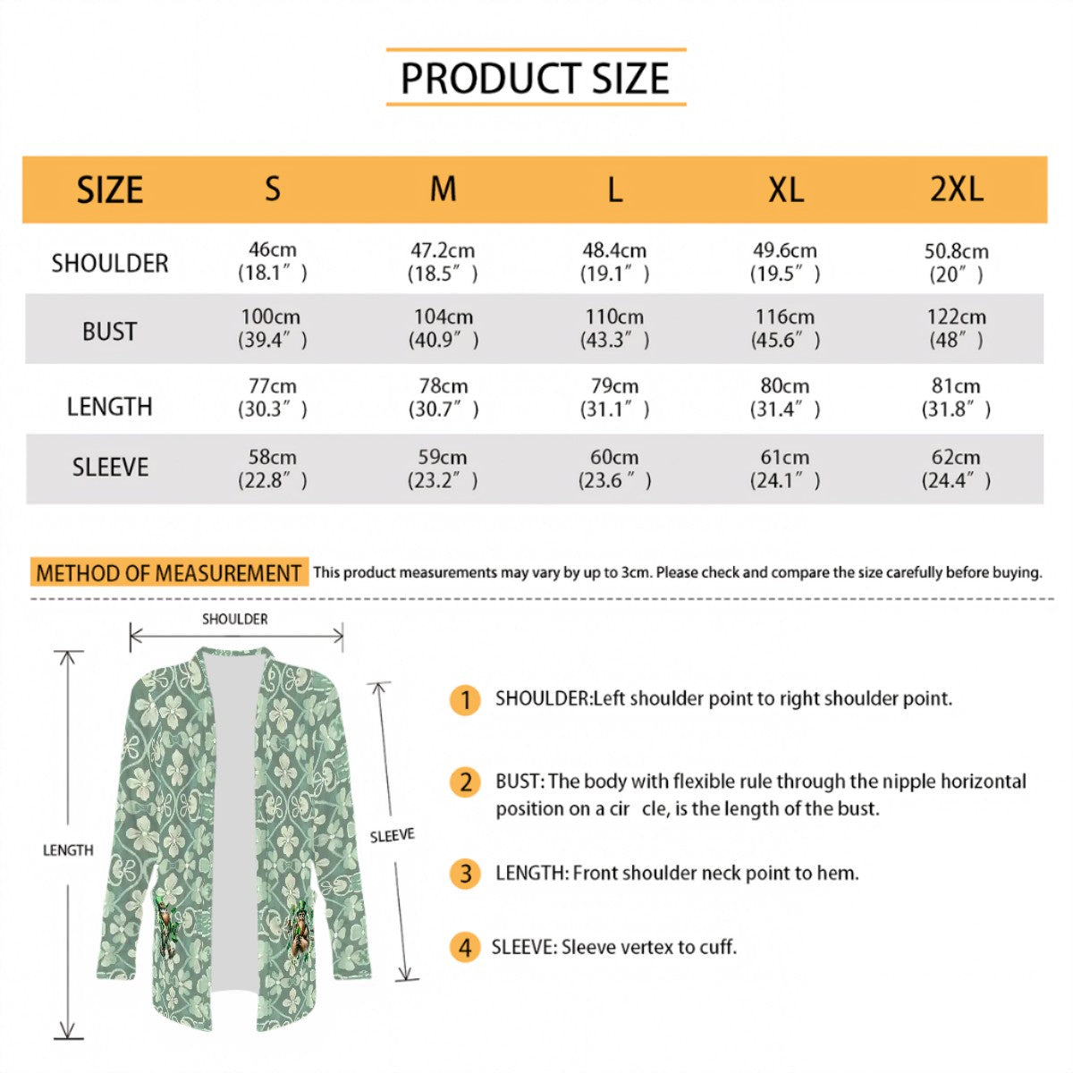 Irish Sasquatch Women's Long-Sleeved Cardigan