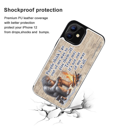 iPhone 12 Series cell phone, mobile phone flip case wallet "People think I.."