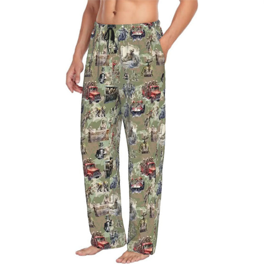 10 Misc Designs, Men’s Polyester, Drawstring, Pajama Pants