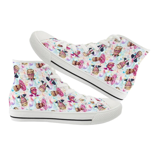20 Donald Trump Designs, Women's High Top Canvas Shoes