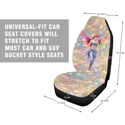 Rainbow Fairy Design, Car Seat Covers, Full 7 Piece Set