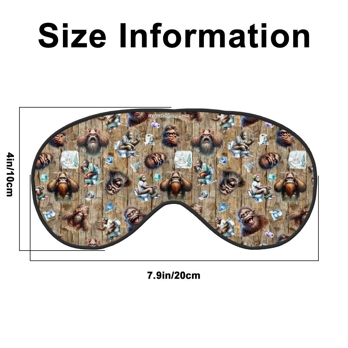 Sleep Mask with Adjustable Buckle, Sasquatch Designs
