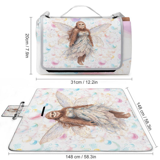 Foldable Zipper Picnic Mat- Blanket 58”x58” w/ Carry Straps