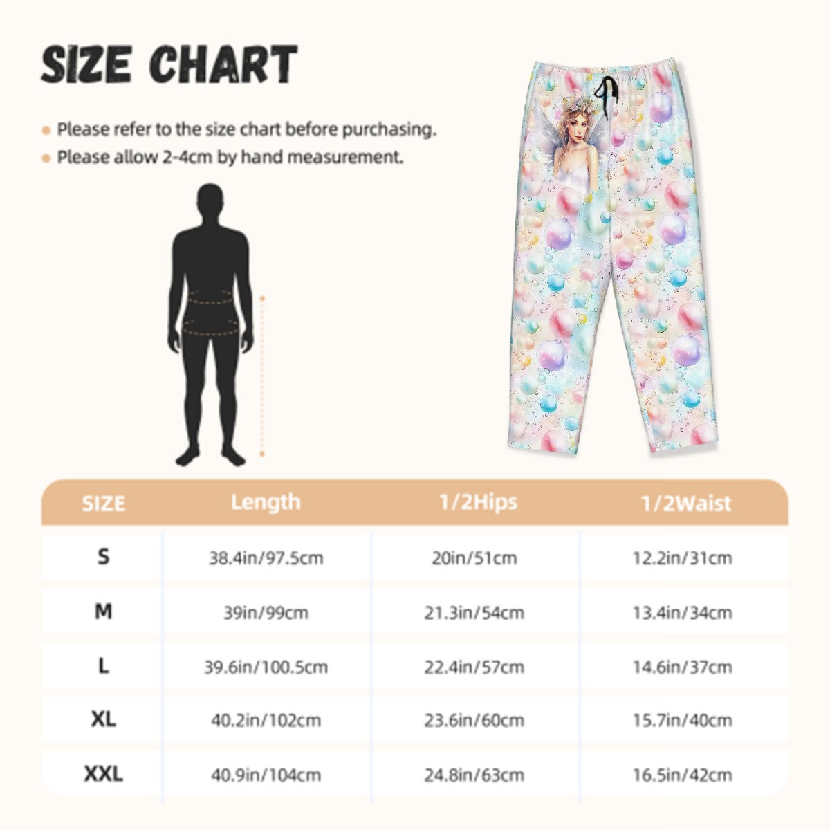 Fairy on Bubbles, Women’s Pajama Pants with Pockets