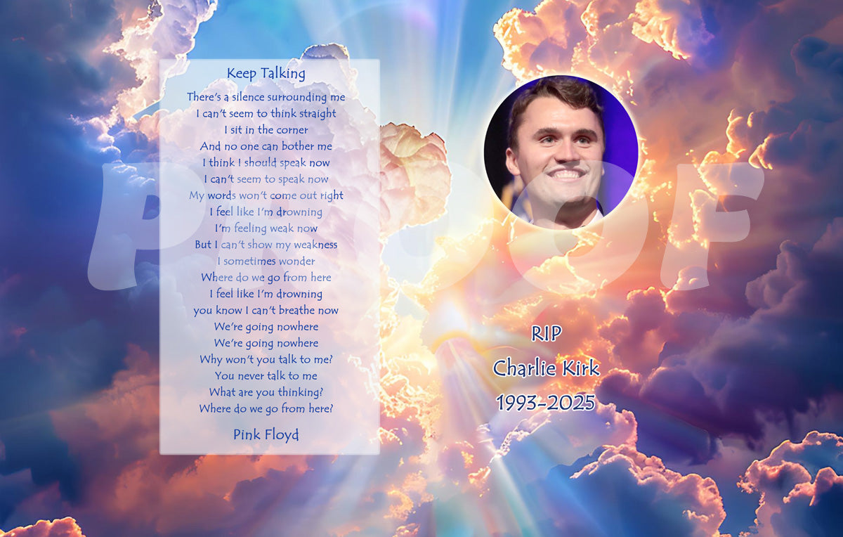 Charlie Kirk Memorial, Insulated Coffee Mug with Lid & Carry Handle (17oz)