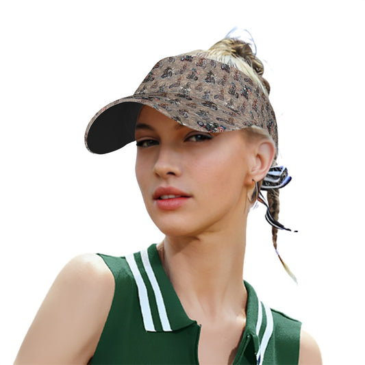 Motorcycle Sasquatch Sun Visor Hat Sasquatch / Bigfoot