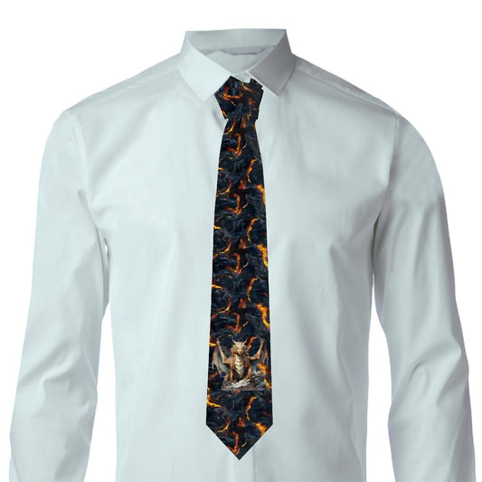 Dragon & Lava, Silky Polyester Dapper Neck Tie