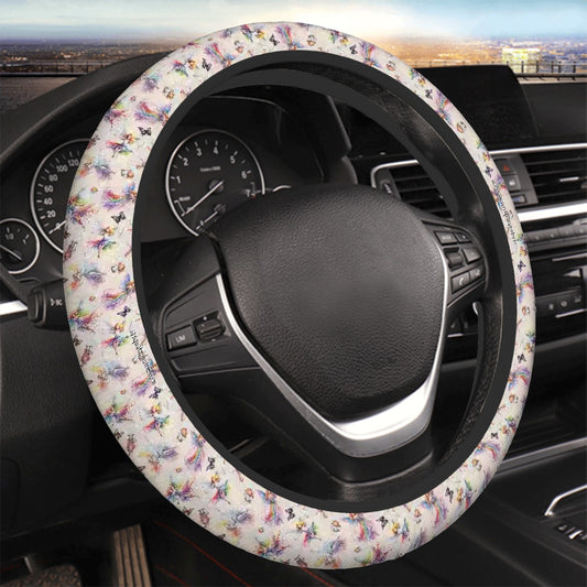 6 Fairy Designs, Rugged Auto Steering Wheel Cover - 15"