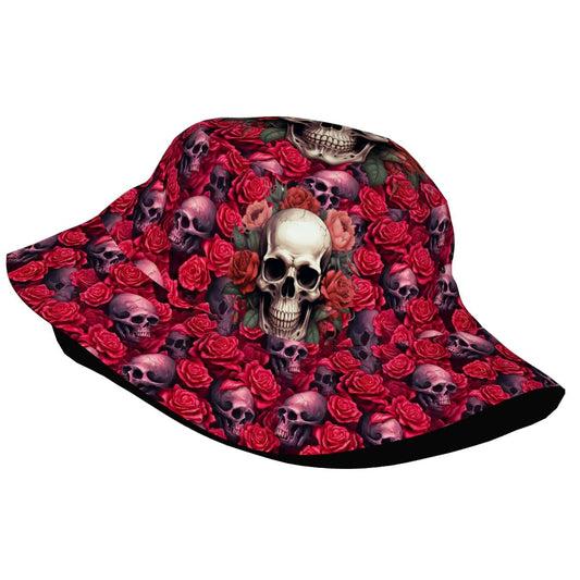 Skulls and Roses, Adult Bucket Hat