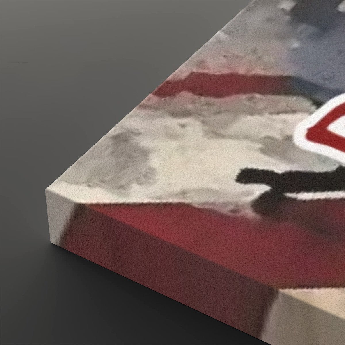 "Bigfoot Backs The Blue" 4 Panels Canvas Prints Wall Art (Set A)