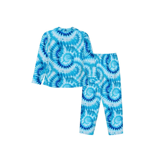 Tie-Dye Themed Long Sleeved Set Pajamas for Women