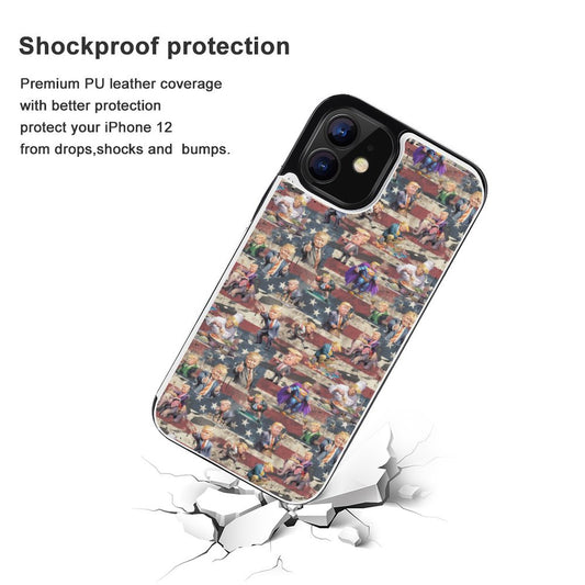 iPhone 12 Series Cell / Mobile phone Flip wallet case - 20 Donald Trump Designs, MAGA