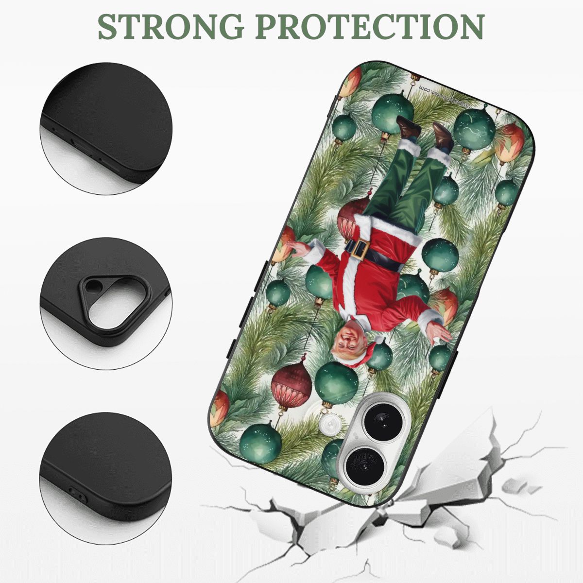 Donald Trump Santa, iPhone 17 TPU Black Phone Case