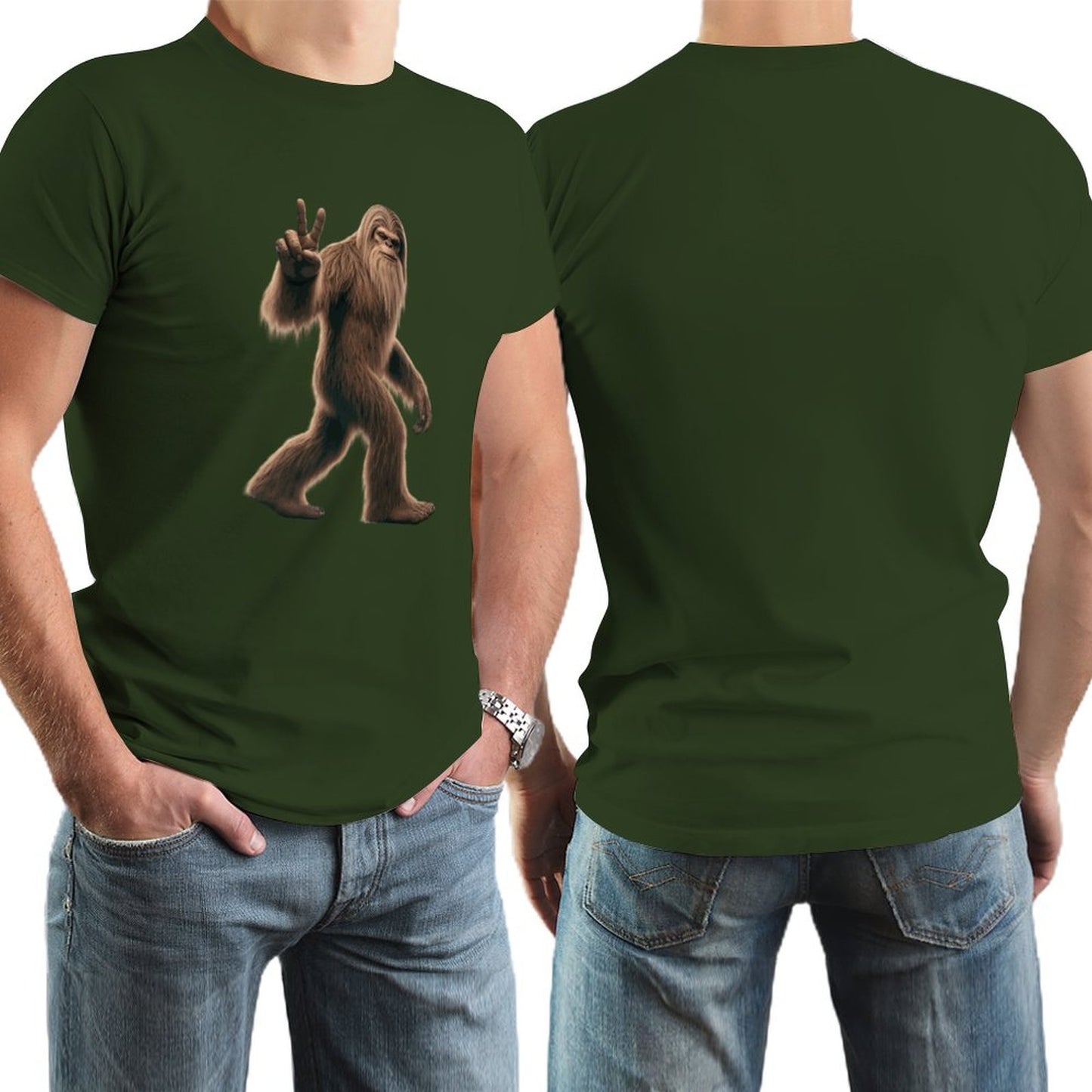 Bigfoot, Sasquatch, Short Sleeve Cotton T-shirt