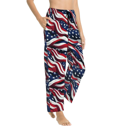 American Flag, Women's Pajama Pants