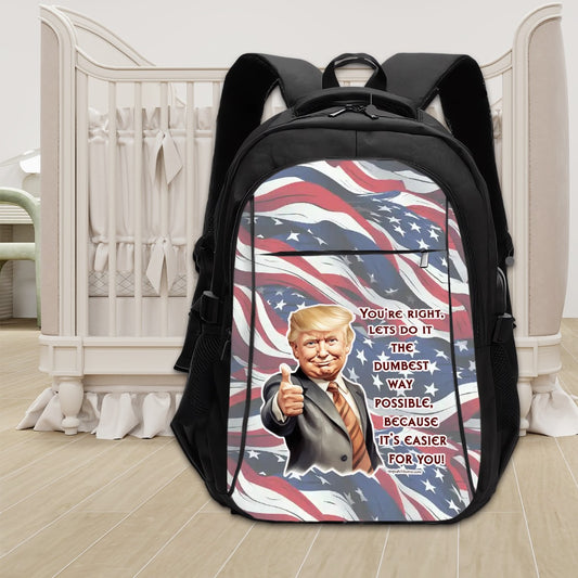 Large Capacity, Oxford Travel, Laptop Bag with USB Charger