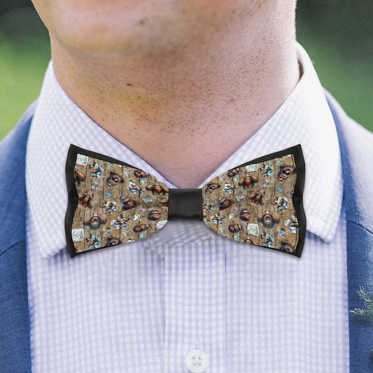 Bigfoot Sasquatch Toilet, Polyester BowTie