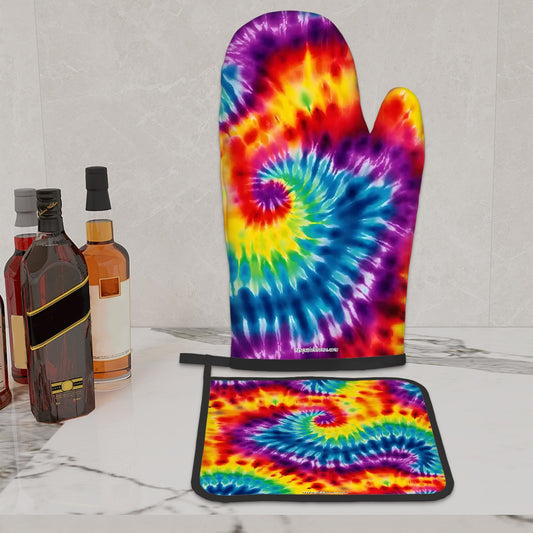 Set of 2 Tie Dye Oven Mitt and Pot Holder - 19 Designs