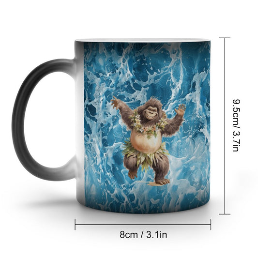 Sasquatch Hula On the Beach Color Changing Cup