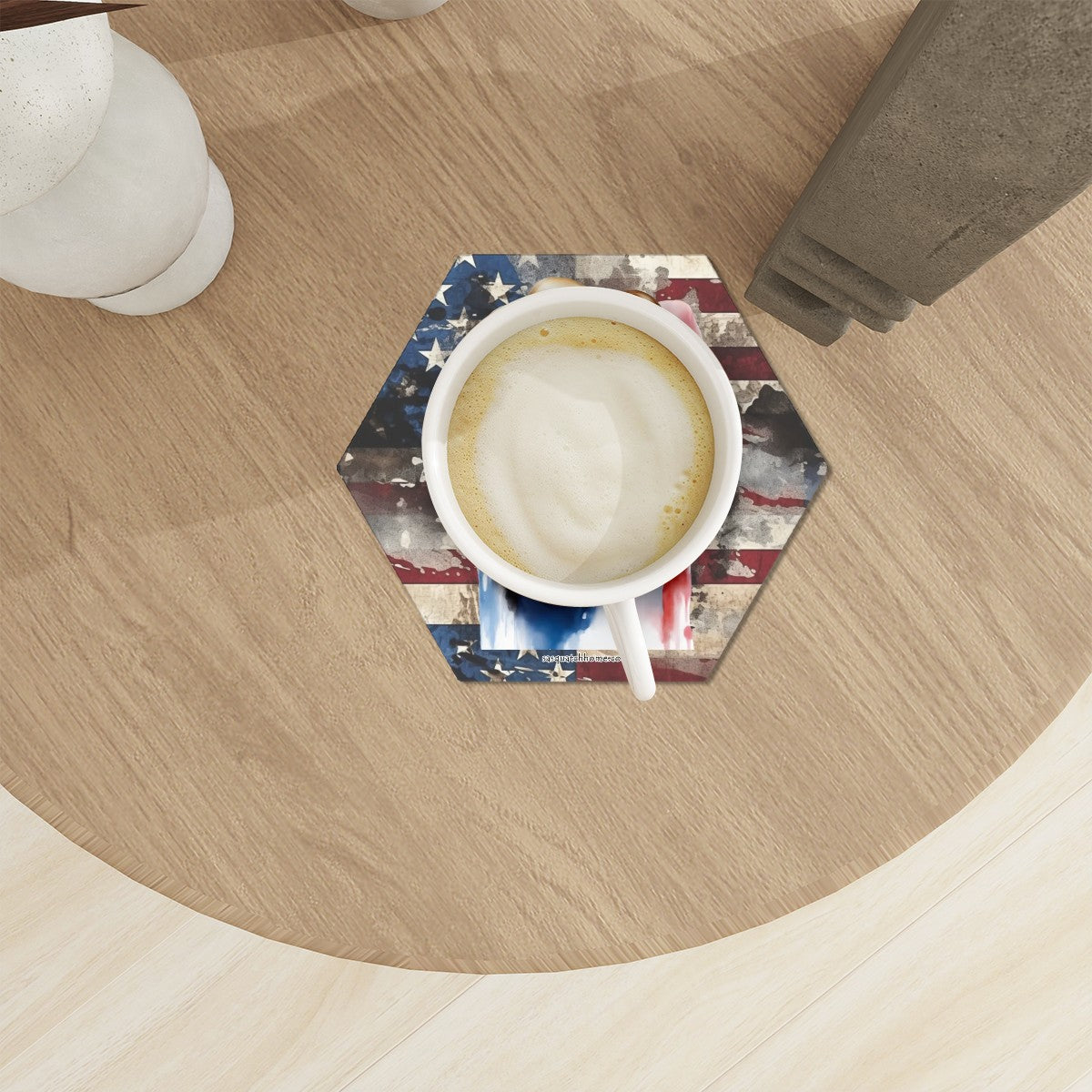 Donald Trump Themed, Hexagon Ceramic Coasters Set of 6