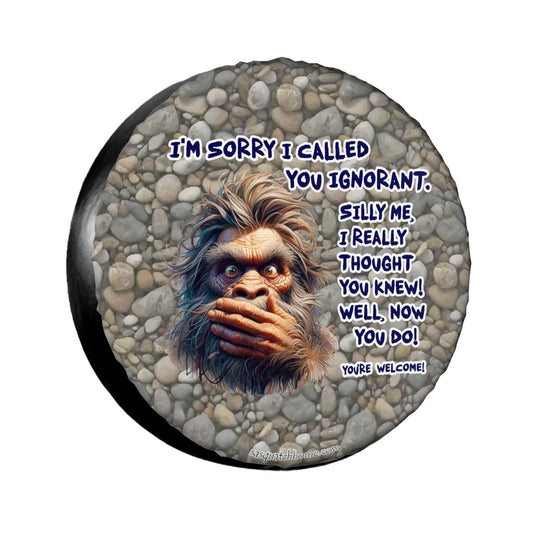 Ignorant Sasquatch Bigfoot Tire Cover - Protect Your Spare with Style