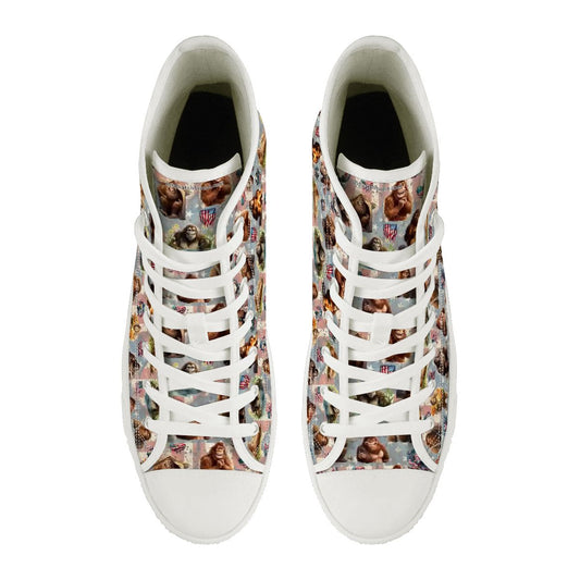 21 Bigfoot Sasquatch, Women’s High Top Canvas Shoes