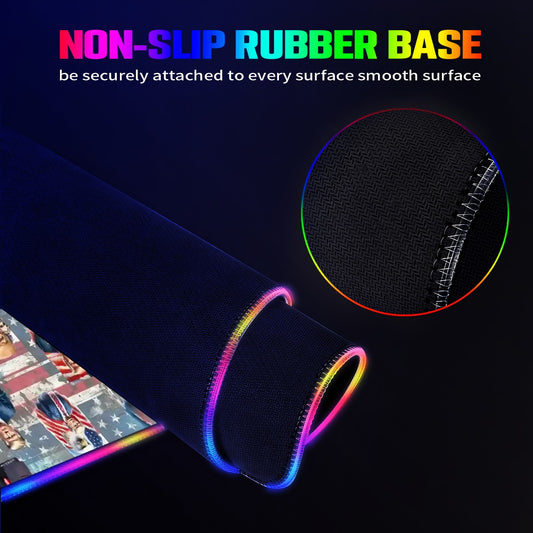 20 Donald Trump Designs, Wireless Charging Gaming Mouse Pads / Mat With Lights - 2 Sizes