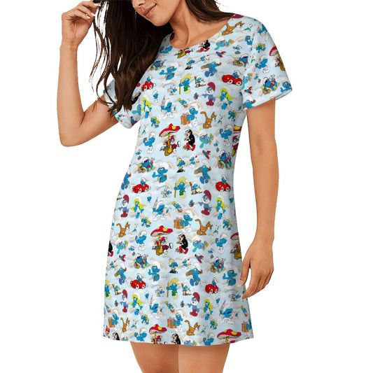 20 Misc Designs, Women’s Loose Fit Short Sleeve Night Gown