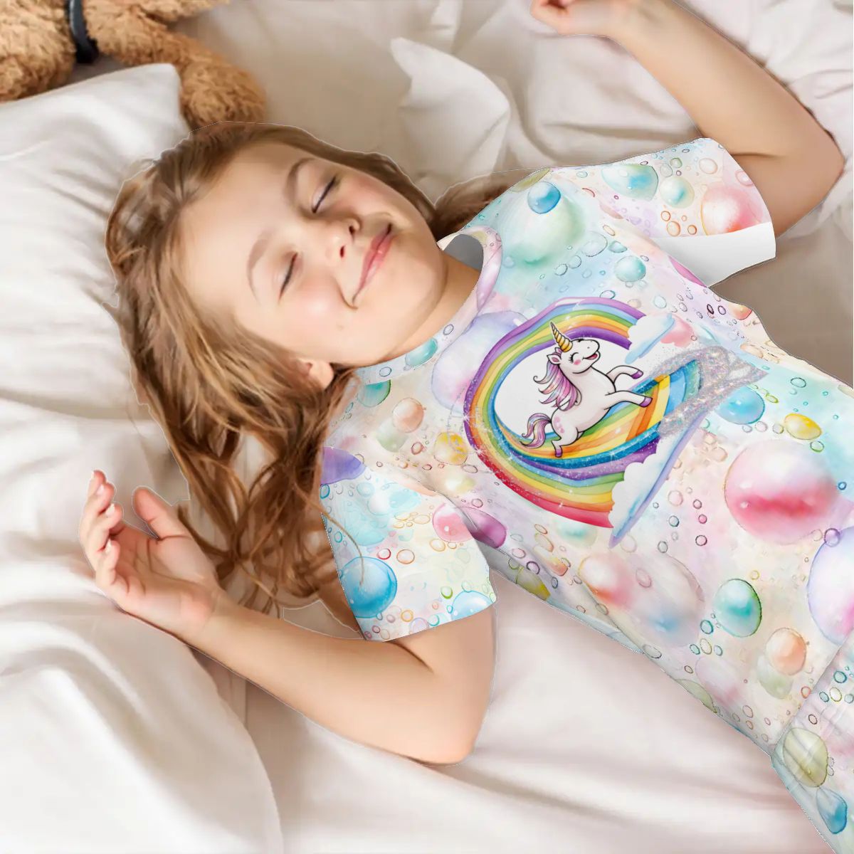Unicorn Rainbow, Children’s 2 Piece Short Pajama Set