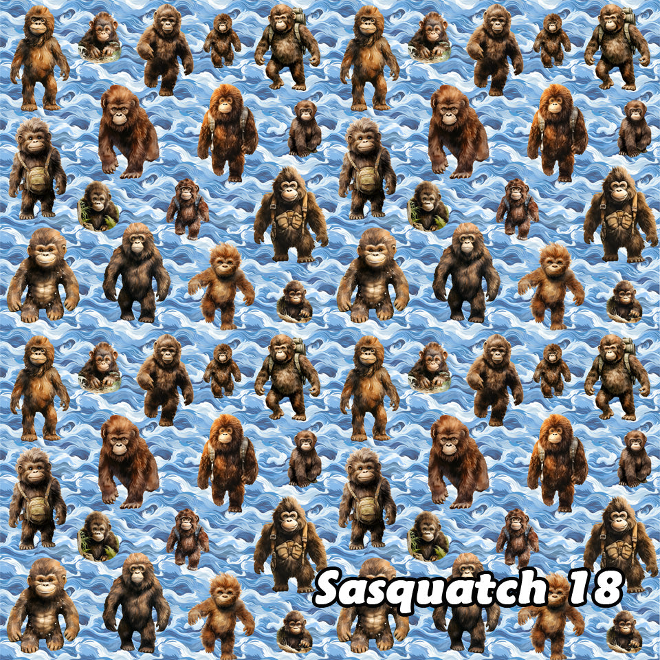 Baby Bigfoot Sasquatch 18, 3 Pack Gift Wrapping Paper Sheets - Over 300 Square Feet of Gift Wrap