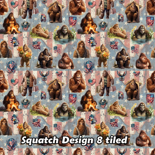 American Bigfoot Sasquatch 8, 3 Pack Gift Wrapping Paper Sheets - Over 300 Square Feet of Gift Wrap