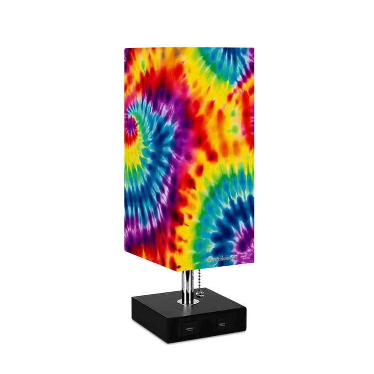 Square Table Lamp w/ USB