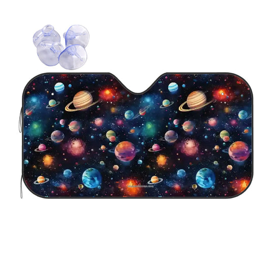 12 Galaxy Outer Space Designs, Auto Car Windshield Sun Shade