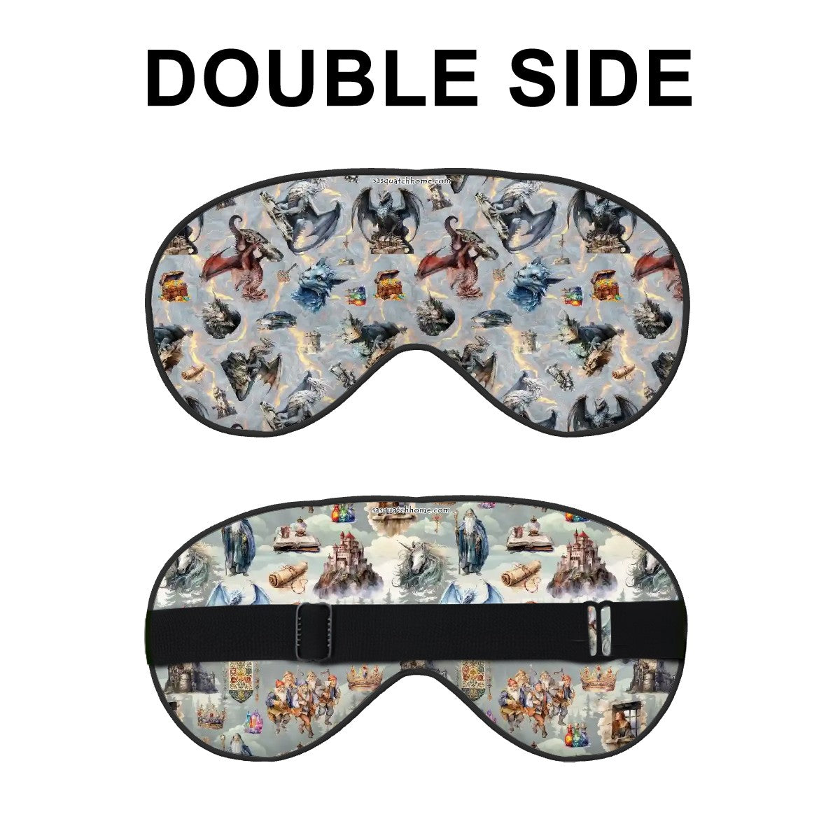 Dragon / Medieval, Sleep Mask with Adjustable Buckle