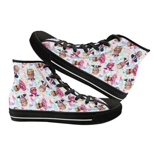 20 Donald Trump Designs, Women's High Top Canvas Shoes