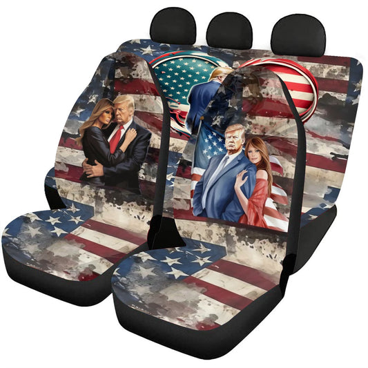 Donald & Melania Trump, Car Seat Covers, Full 7 Piece Set