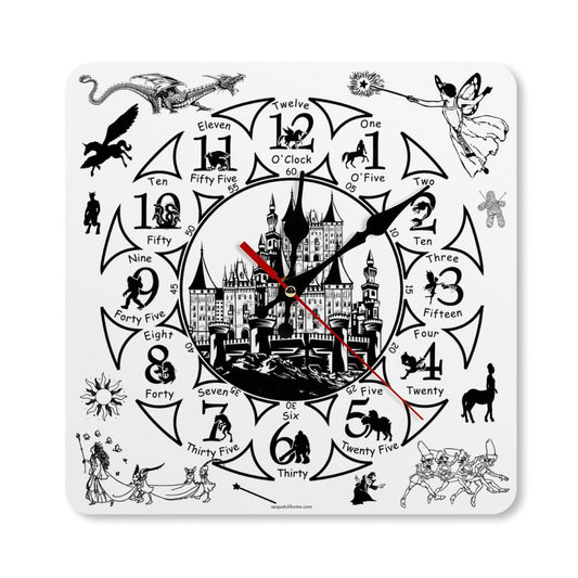 Mythical Creatures Square Wall Clock
