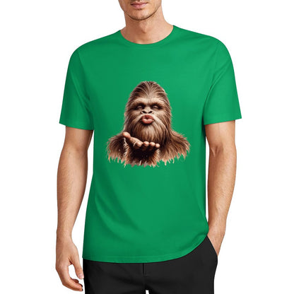 Bigfoot - Sasquatch Blow Kiss Short Sleeve Cotton T-Shirt