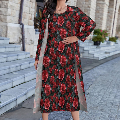 10 Animals, Women’s Long Dress with Cardigan