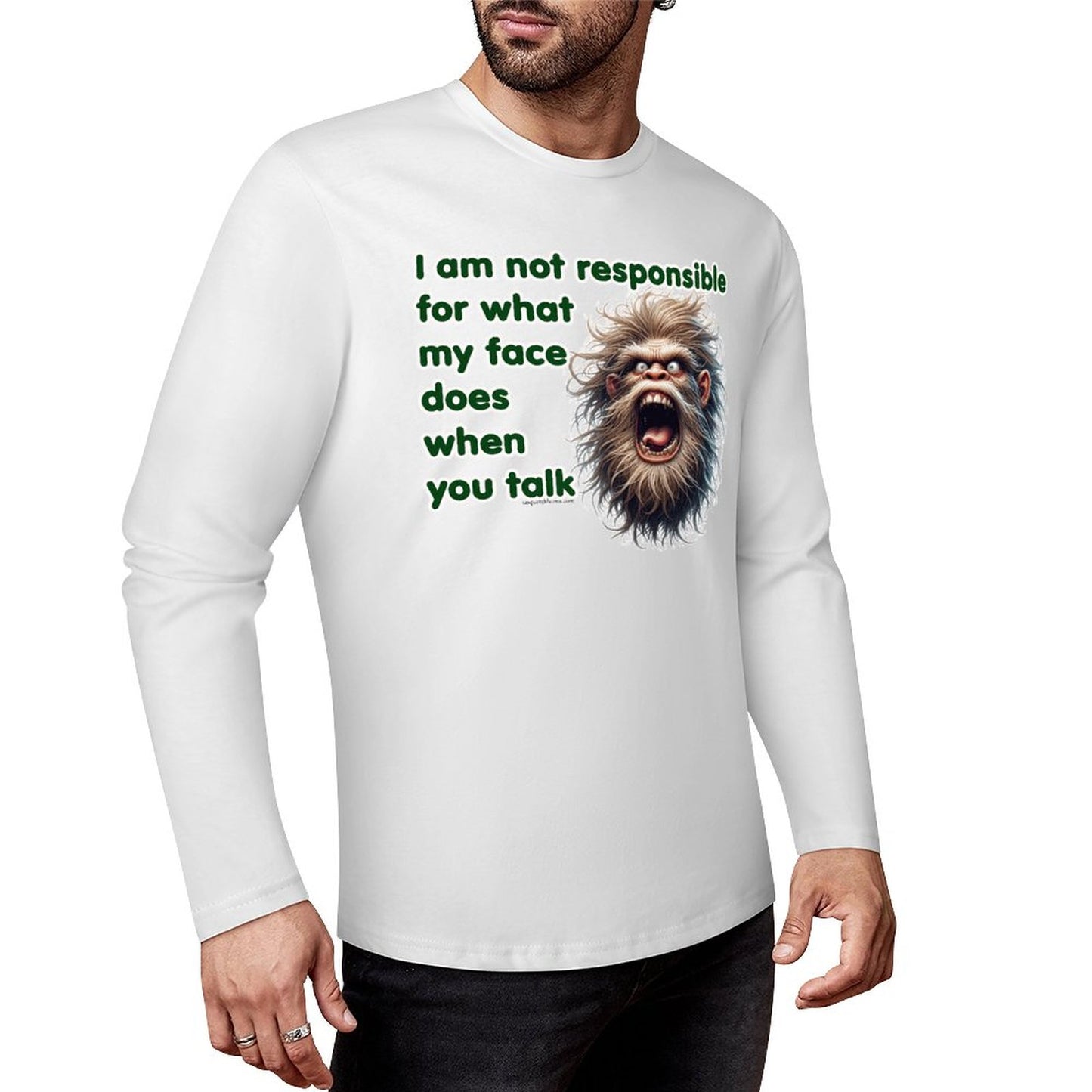 Bigfoot / Sasquatch "I am not responsible...", Cotton Unisex Long Sleeve T-shirt
